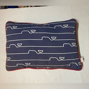 Vineyard Vines Blue Pillow with Whale‎ Design